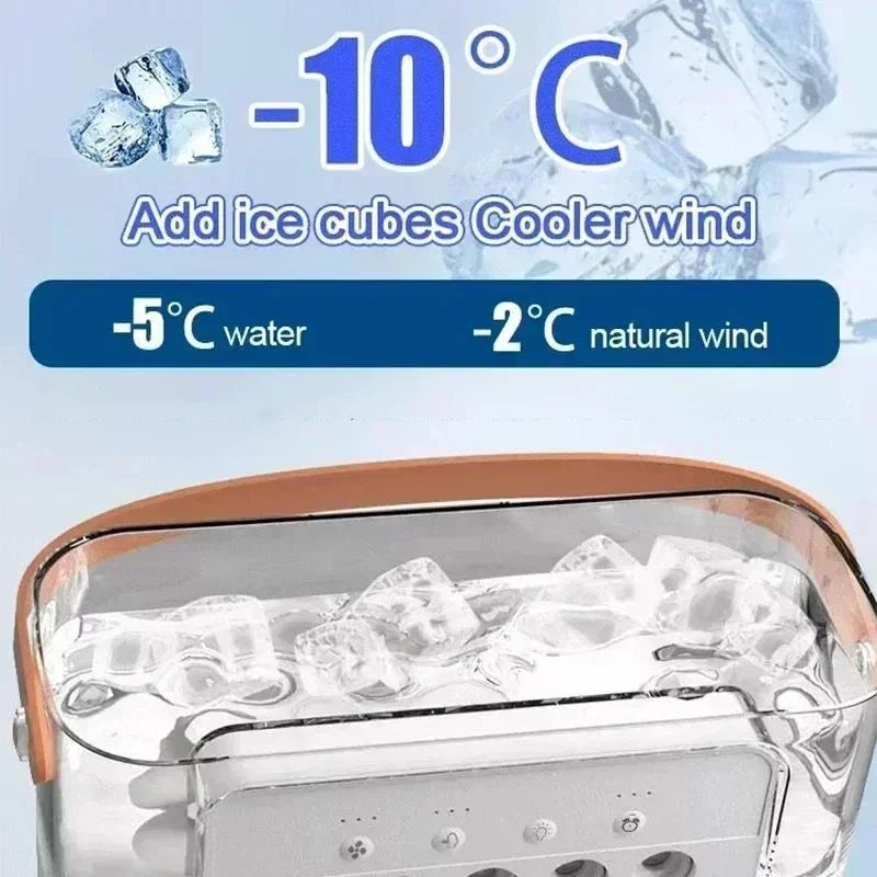 3-in-1 Mini Air Cooler Fan — Portable Cooling, Humidifier & Night Light